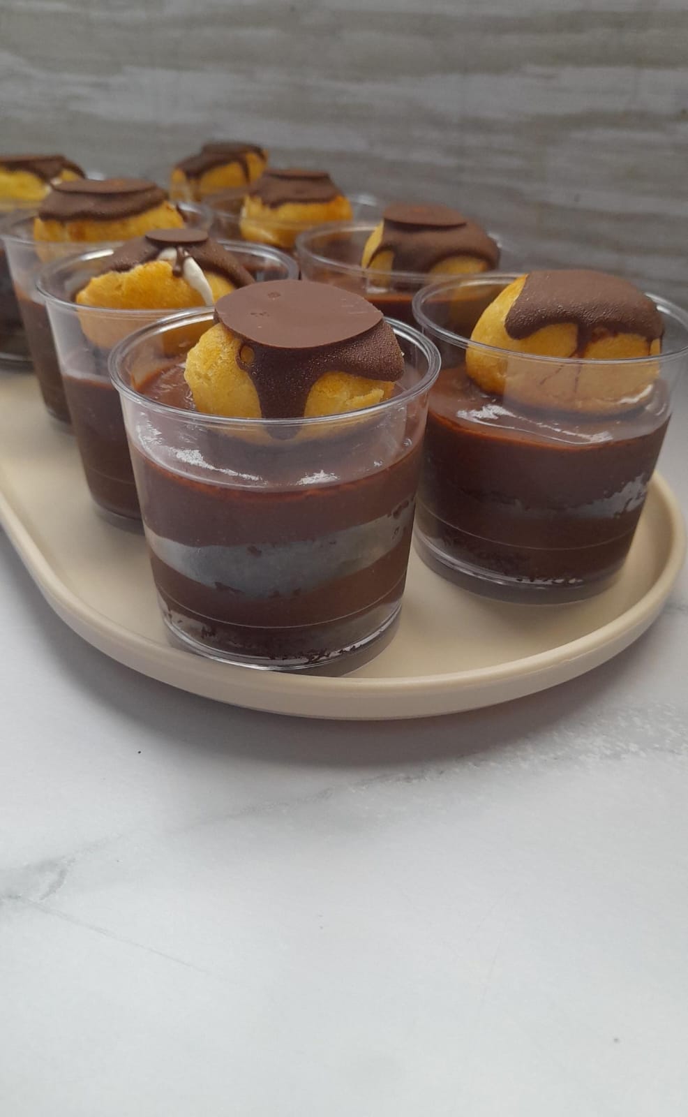 Mini Chocolate Eclair Cups